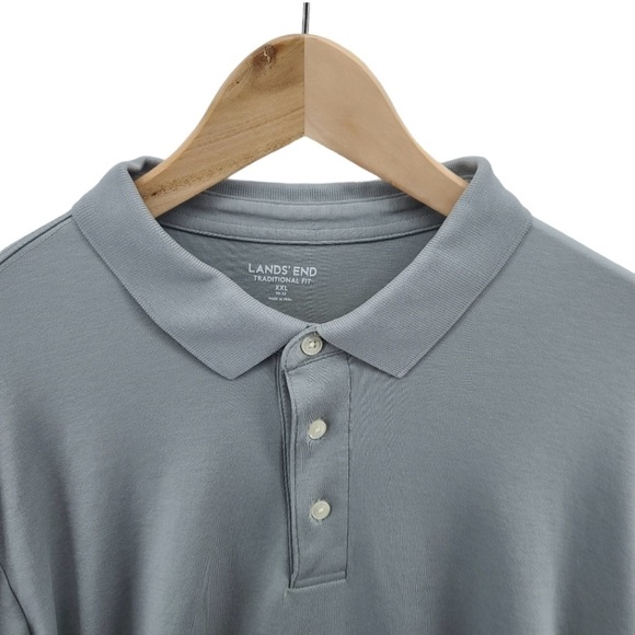 Gray Long Sleeve Polo Sweater - Picture 3 of 4